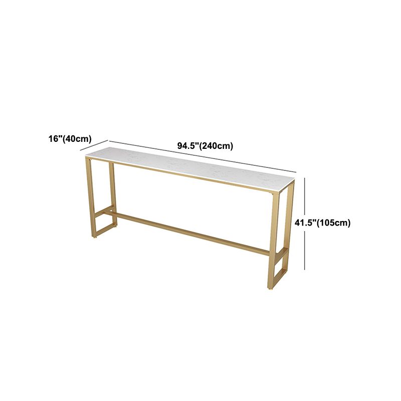 Metal Tall Rectangular Table, Modern Minimalist Commercial Bar Table