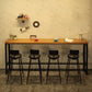Industrial Backrest Bar Stools Metal Barstool with Metal Legs