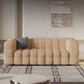 Brone Contemporary  Wool Sofa with Biscuit Back and Tuxedo Arm