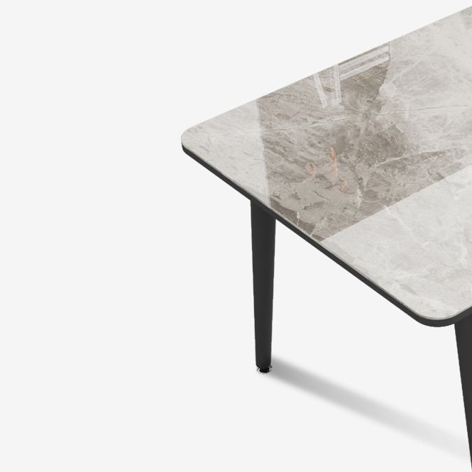 Sintered Stone Two-Color Dining Table Simplicity 4 Legs Table for Dining Room Clearhalo ' dining_table' 'Dining Tables & Seating' 'Dining Tables' 'Furniture' 'furniture_dining_table' 'Kitchen & Dining Furniture' 'kitchen&dining_furn' 'kitchen' 'kitchen_dining_table' 1200x1200_9d0f4954-0564-46e6-a4ff-904fe1873060
