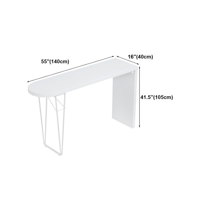 Solid Wood Bar Table Contemporary Bar Table with Sled Base in White Clearhalo 'Bar Furniture' 'Bar Tables' 'bar_tables' 'furn' 'furn_bar_tables' 'Furniture' 'furniture_bar_tables' 'Kitchen & Dining Furniture' 1200x1200_9d1013df-b312-4a76-9db4-3af29bebefc8