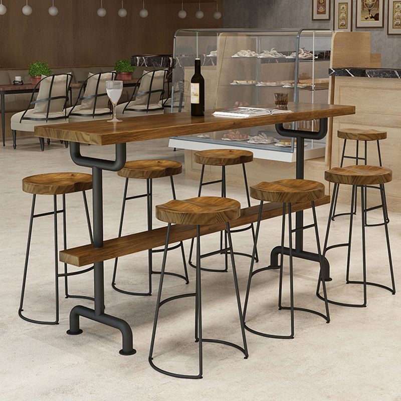 Modern Solid Wood Dining Stools Backless Barstools with Footrest Clearhalo 'Bar Furniture' 'Bar Stools' 'bar_stools' 'furn' 'furn_bar_stools' 'Furniture' 'Kitchen & Dining Furniture' 1200x1200_9d10159d-59ff-4346-aa73-2c6c8f0de661