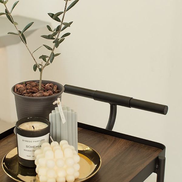 Contemporary 35.43"H Rolling Prep Table Rectangular Metal Prep Table for Dining Room