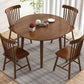 Round Home Kitchen Dinner Furniture Drop Leaf Rubberwood Solid Wood Dining Table Clearhalo 'Dining Tables & Seating' 'Dining Tables' 'dining_table' 'furn' 'furn_dining_table' 'Furniture' 'Kitchen & Dining Furniture' 1200x1200_9d118325-ab1e-43de-bf0f-d0d8826bcc14