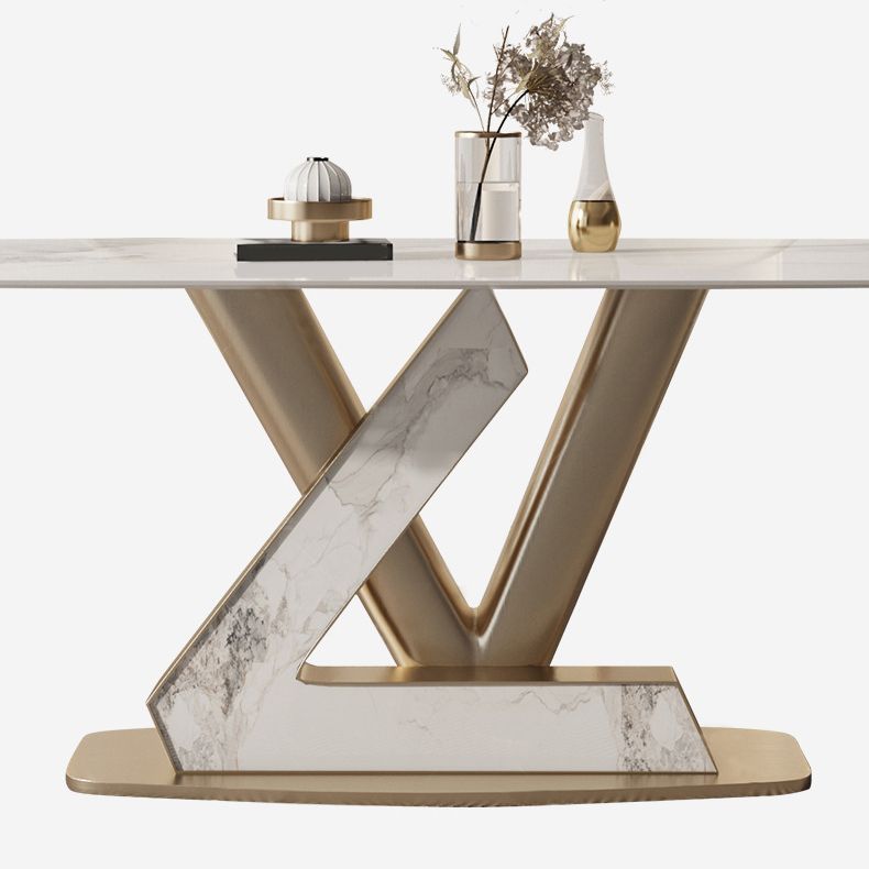 Set da tavolo rettangolo in stile glam 1/4/5/7/9 pezzi set da pranzo per uso domestico