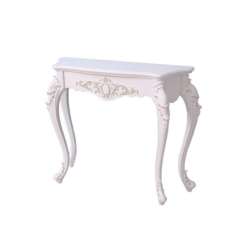 Französischer Land Sofa Tisch zurückgewonnenes Holz Rechteck 4 Beine weiße Konsolentisch