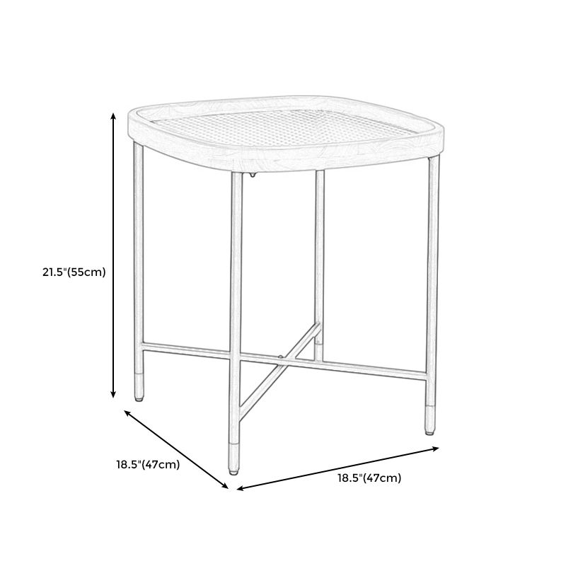 Geometric Clear Glass Coffee Table with Wood Edge 1 Single Cocktail Table Clearhalo 'Coffee & Accent Tables' 'Coffee Tables' 'coffee_tables' 'furn' 'furn_coffee_tables' 'Furniture' 'Living Room Furniture' 1200x1200_9d120c72-f29f-40cf-842c-43ad7db9bd84