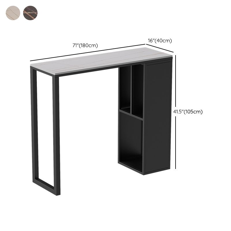 Contemporary Bar Table Bar Height Rectangle Pub Table for Home