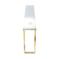 Rectangle White Top Counter Table Metal Legs Glam Style Bar Table, Only Table Clearhalo 'Bar Furniture' 'Bar Tables' 'bar_tables' 'furn' 'furn_bar_tables' 'Furniture' 'furniture_bar_tables' 'Kitchen & Dining Furniture' 1200x1200_9d14c845-f166-4ed0-8e97-7b66c60121f4