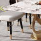 Glam 1/2/5/6/7 Pieces Dining Set Sintered Stone Dining Table Set for Dining Areas Clearhalo 'Dining Room Sets' 'Dining Tables & Seating' 'dining_room_set' 'furn' 'furn_dining_room_set' 'Furniture' 'furniture_dining_room_set' 'Kitchen & Dining Furniture' 1200x1200_9d15a4db-f452-4de4-842f-2e172035a7a8