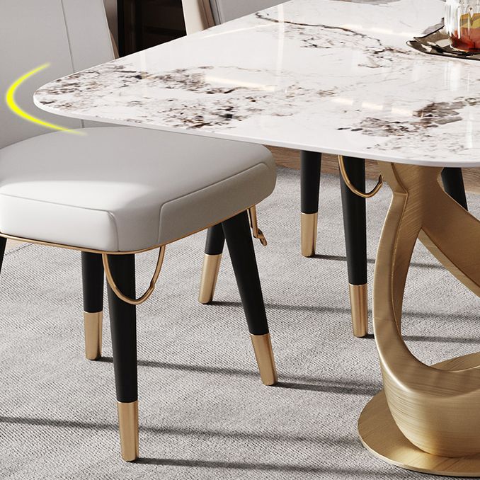 Glam 1/2/5/6/7 Pieces Dining Set Sintered Stone Dining Table Set for Dining Areas Clearhalo 'Dining Room Sets' 'Dining Tables & Seating' 'dining_room_set' 'furn' 'furn_dining_room_set' 'Furniture' 'furniture_dining_room_set' 'Kitchen & Dining Furniture' 1200x1200_9d15a4db-f452-4de4-842f-2e172035a7a8