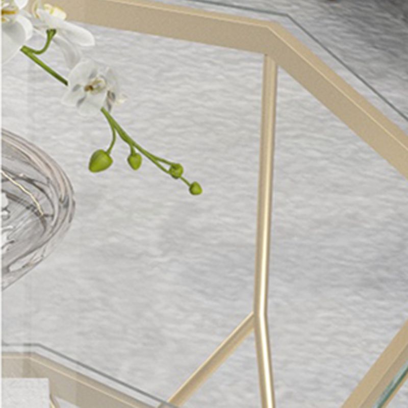 Modern Frame Coffee Table Glass Top Cocktail Table 17.71 Inch High Clearhalo 'Coffee & Accent Tables' 'Coffee Tables' 'coffee_tables' 'furn' 'furn_coffee_tables' 'Furniture' 'Living Room Furniture' 1200x1200_9d1686bd-3c78-4d1a-a111-ce9ac8f0326c