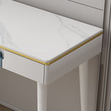 White/Black Modern Vanity Engineered Wood Makeup Dressing Table Stool Set