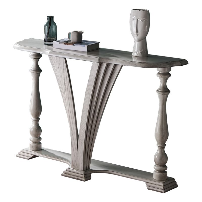 Tavolo da console in legno di gomma vittoriana Tavolo da divano console a forma gratuita per Hall