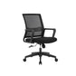 Chaise de conférence contemporaine à dossier en maille, chaise de travail à bras fixes pour le bureau
