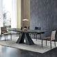 Industrial Sintered Stone Dining Table Rectangle Black Table with Pedestal Base Clearhalo ' dining_table' 'Dining Tables & Seating' 'Dining Tables' 'furn' 'furn_dining_table' 'Furniture' 'furniture_dining_table' 'Kitchen & Dining Furniture' 'kitchen&dining_furn' 'kitchen' 'kitchen_dining_table' 1200x1200_9d1ac66a-31f0-4ddc-aa25-cd8c914d52e6