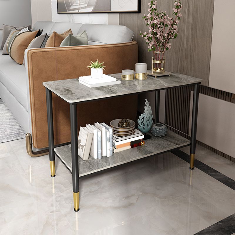 21,65 "Table de bout à 4 jambes de haut Table d'appoint rectangulaire moderne