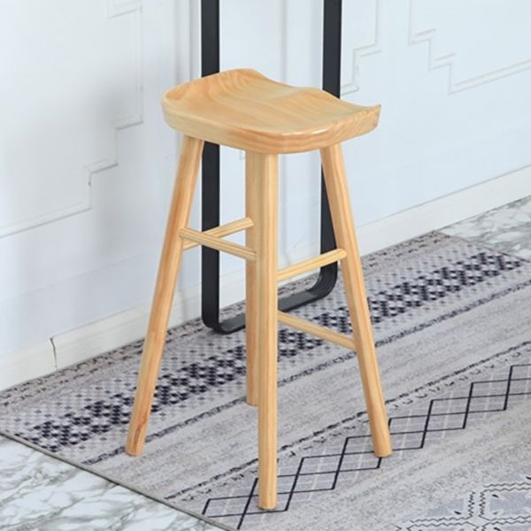 Contemporary Solid Wood Counter Stool Saddle Seat Bar Stool for Living Room Clearhalo 'Bar Furniture' 'Bar Stools' 'bar_stools' 'furn' 'furn_bar_stools' 'Furniture' 'Kitchen & Dining Furniture' 1200x1200_9d1d532e-3b1a-4d9a-a5fb-68c6d54e6b97