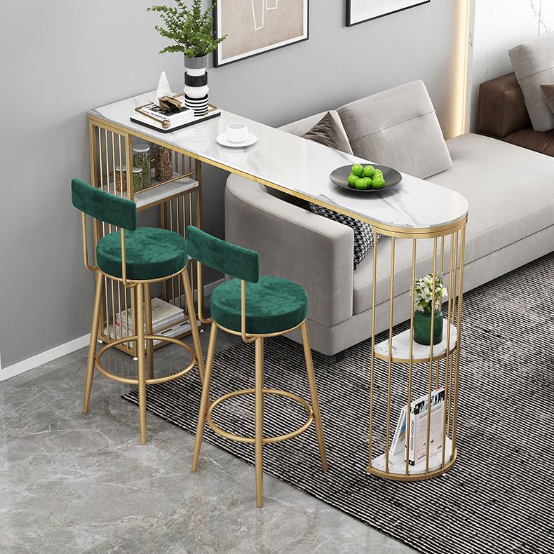 Modern Bar Dining Table Indoor Bar Height Table with Iron Base 42-Inch Top Clearhalo 'Bar Furniture' 'Bar Tables' 'bar_tables' 'furn' 'furn_bar_tables' 'Furniture' 'furniture_bar_tables' 'Kitchen & Dining Furniture' 'kitchen&dining_furn' 'kitchen' 1200x1200_9d203e8d-78c5-412c-b772-ca3bfe301904