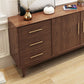 Moderne Schränke Sideboard-Buffet Dark Walnut Buffet Tisch mit 6-Dreher und 2-Türen