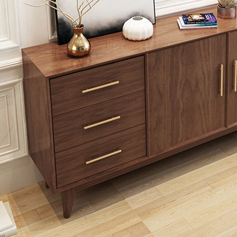 Moderne Schränke Sideboard-Buffet Dark Walnut Buffet Tisch mit 6-Dreher und 2-Türen