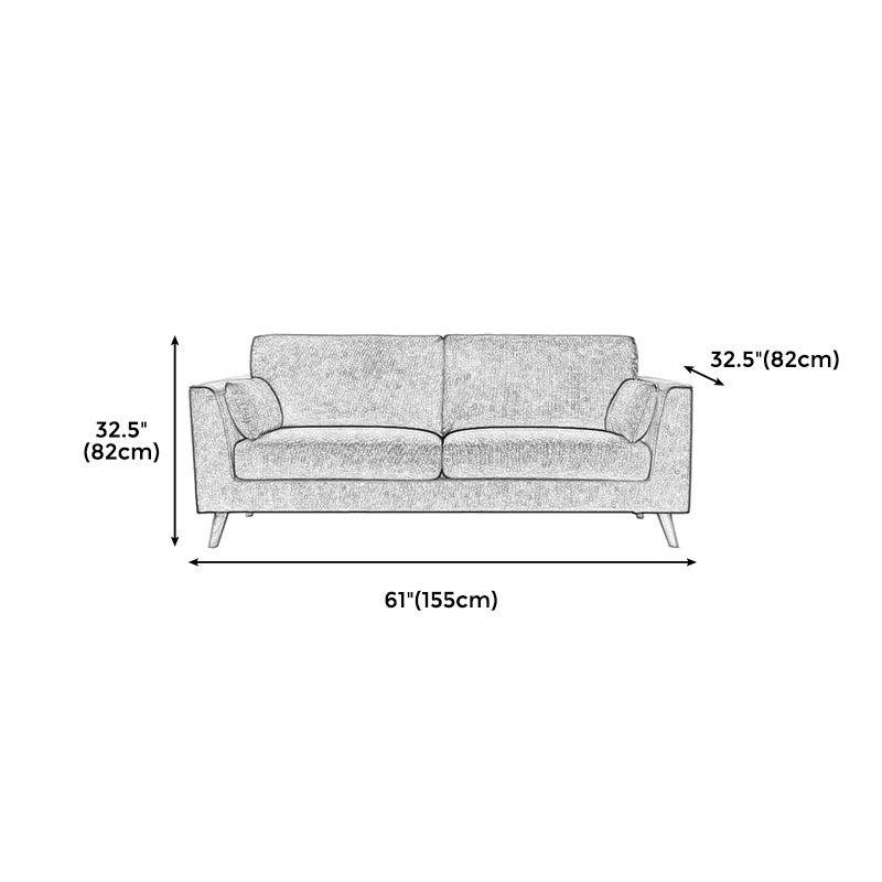 Linen Modern Standard Sofa Loose Back 33"W Square Arm Sofa Sofa Clearhalo 'furn' 'furn_sofas' 'Furniture' 'furniture_sofas' 'Living Room Furniture' 'Sofa' 'sofas' 1200x1200_9d21a4b6-3c1c-4f79-b58c-9156698d0fc7