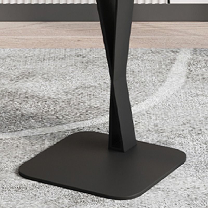 Style Black Metal Metal Base Grey / Noir / Blanc Slate Top Round Table Round