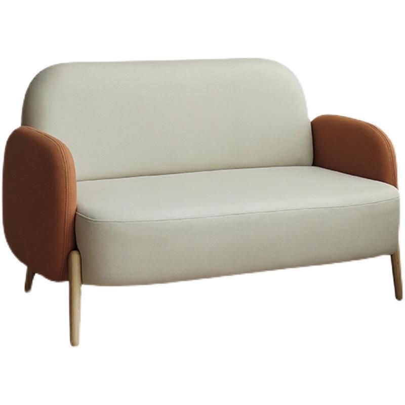 Contemporary Tight Back Standard Sofa Faux Leather Square Arm Sofa