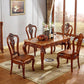 Rectangle Shape Wood Color Dining Table Fixed Table Victorian Style with 4 Legs Clearhalo ' dining_table' 'Dining Tables & Seating' 'Dining Tables' 'furn' 'furn_dining_table' 'Furniture' 'furniture_dining_table' 'Kitchen & Dining Furniture' 'kitchen&dining_furn' 'kitchen' 'kitchen_dining_table' 1200x1200_9d231982-9f0b-4159-a72e-1f3131e3d2d7