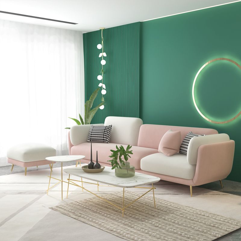 36" High Modern Velvet Square Arm Sofa with 2 Pillows Standard Sofa for Living Room Clearhalo 'furn' 'furn_sofas' 'Furniture' 'furniture_sofas' 'kitchen' 'kitchen_sofas' 'Living Room Furniture' 'Sofa' 'sofas' 1200x1200_9d253d93-1ca3-452d-a2b0-ac469f06382c