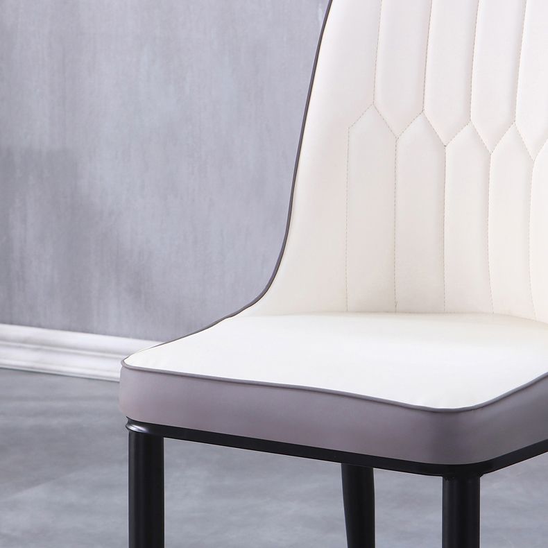 Contemporary Indoor-Outdoor Metal Dining Room Chairs Upholstered Armless Dining Chairs Clearhalo ' kitchen&dining_furn' 'Dining Chairs' 'Dining Tables & Seating' 'dining_chair' 'furn' 'furn_dining_chair' 'Furniture' 'furniture_dining_chair' 'Kitchen & Dining Furniture' 'kitchen' 1200x1200_9d268316-3d6d-4105-a475-a5ac037e552d