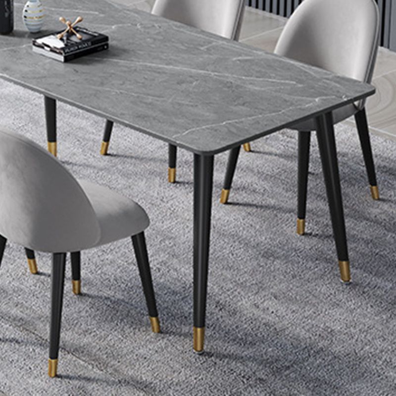 Stone Modern Rectangle Dining Table Matte Finish 4 Legs Table for Home Clearhalo ' dining_table' 'Dining Tables & Seating' 'Dining Tables' 'furn' 'furn_dining_table' 'Furniture' 'furniture_dining_table' 'Kitchen & Dining Furniture' 'kitchen&dining_furn' 'kitchen' 'kitchen_dining_table' 1200x1200_9d26a73a-9d68-4428-9f2d-334c05c79598