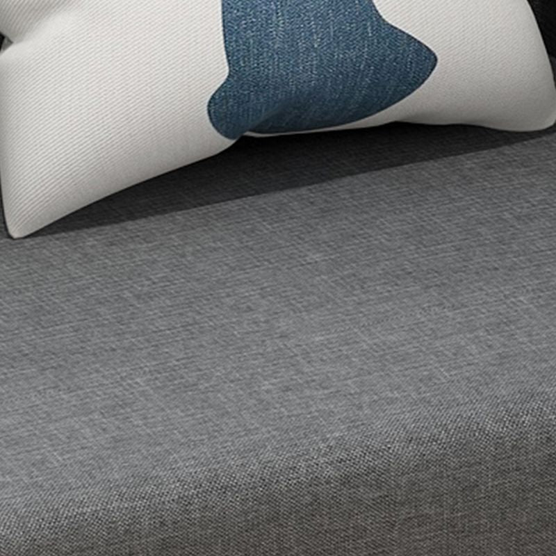 Contemporary Faux Leather Cotton Blend Sofa with Wooden Based Clearhalo 'Furniture' 'furniture_sofas' 'kitchen' 'kitchen_sofas' 'Living Room Furniture' 'Sofa' 'sofas' 1200x1200_9d280940-8c87-40a6-a93a-78fdbbb510c1