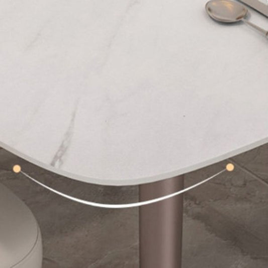 モダンな焼結石ダイネットセット1/2/5/7ピース長方形のダイニングセット