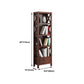 Rectangle Standard Solid Wood Bookcase Nordic Closed Back Bookshelf