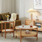 4 Legs Bunching Table with Solid Wood Base Round Coffee Table with Tempered Glass Top Clearhalo 'Coffee & Accent Tables' 'Coffee Tables' 'coffee_tables' 'furn' 'furn_coffee_tables' 'Furniture' 'Living Room Furniture' 1200x1200_9d28b278-5829-4570-8887-3973ee4cf6c3