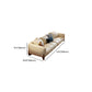 Genuine Leather Loose Back Sofa 31.5" H Beige Tuxedo Arm Sofa