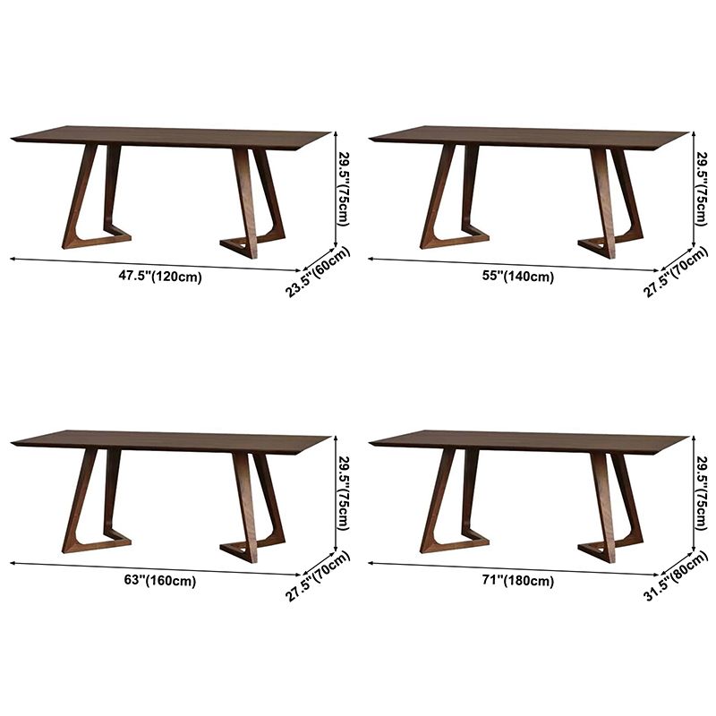 Modern Rectangle Dining Table Pine Solid Wood Table with Double Pedestal for Home Kitchen Dinner Clearhalo ' dining_table' 'Dining Tables & Seating' 'Dining Tables' 'furn' 'furn_dining_table' 'Furniture' 'furniture_dining_table' 'Kitchen & Dining Furniture' 'kitchen&dining_furn' 'kitchen' 'kitchen_dining_table' 1200x1200_9d29cfba-5040-4e1d-ba4e-05977da2e196
