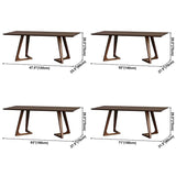 Modern Rectangle Dining Table Pine Solid Wood Table with Double Pedestal for Home Kitchen Dinner Clearhalo ' dining_table' 'Dining Tables & Seating' 'Dining Tables' 'furn' 'furn_dining_table' 'Furniture' 'furniture_dining_table' 'Kitchen & Dining Furniture' 'kitchen&dining_furn' 'kitchen' 'kitchen_dining_table' 1200x1200_9d29cfba-5040-4e1d-ba4e-05977da2e196