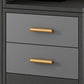 Grey Engineered Wood Wardrobe Cabinet Contemporary Wardrobe Armoire
