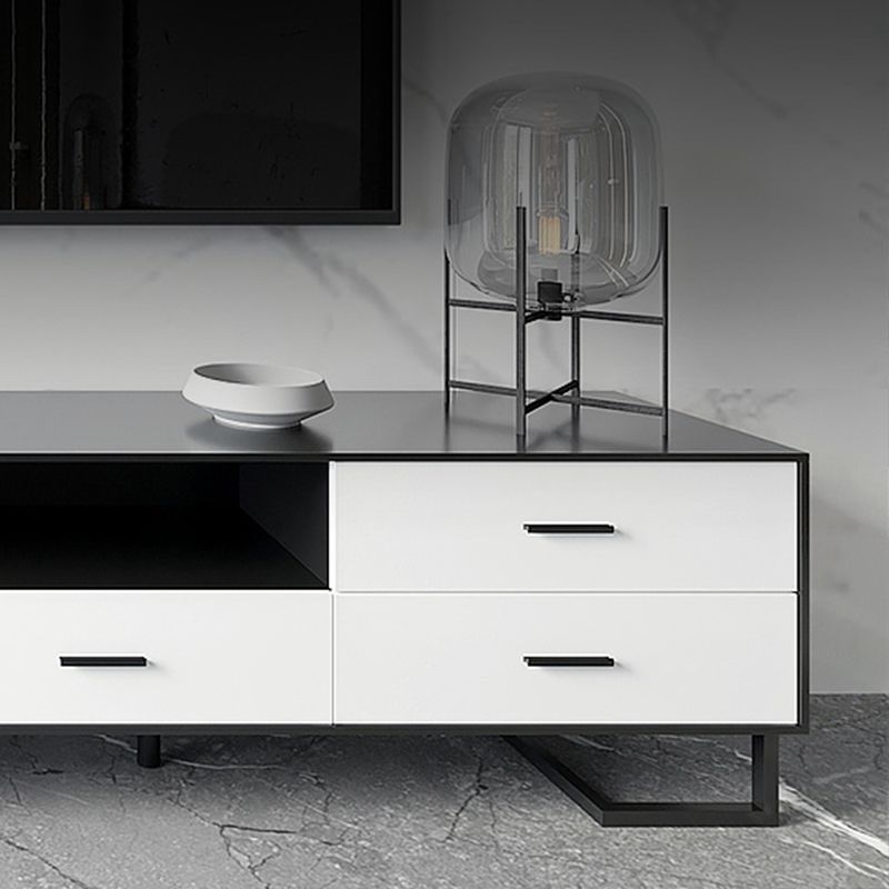 Gabinete de TV de madera y metal Moderno Minimalist Home Open TV Consola