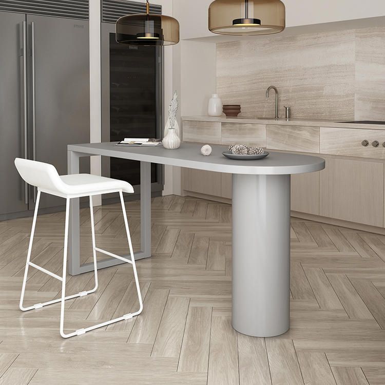 Wood Bar Stool Table with Specialty Table Top Double Pedestal Table - 41.3" H Clearhalo 'Bar Furniture' 'Bar Tables' 'bar_tables' 'furn' 'furn_bar_tables' 'Furniture' 'furniture_bar_tables' 'Kitchen & Dining Furniture' 1200x1200_9d2d3de6-001a-4a0e-8e76-9a8e4c3d1bd3