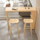 Modern Wood Hall Table with Rectangle Table Top Double Pedestal Table- 41.3" H Clearhalo 'Bar Furniture' 'Bar Tables' 'bar_tables' 'furn' 'furn_bar_tables' 'Furniture' 'furniture_bar_tables' 'Kitchen & Dining Furniture' 1200x1200_9d2dc2d0-8d3a-484f-947f-d186aede1605