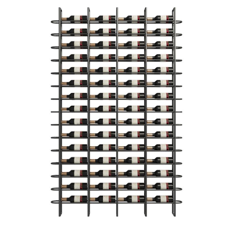 Industriële wijnfleshouder vloer wijnrek in mat zwart