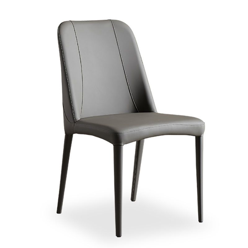 Industrial Home Side Chair Solid Back Metal Upholstered Dining Side Chair (Set of 2) Clearhalo ' kitchen&dining_furn' 'Dining Chairs' 'Dining Tables & Seating' 'dining_chair' 'furn' 'furn_dining_chair' 'Furniture' 'furniture_dining_chair' 'Kitchen & Dining Furniture' 'kitchen' 1200x1200_9d320ed0-cdec-480c-8fed-5156d920f102