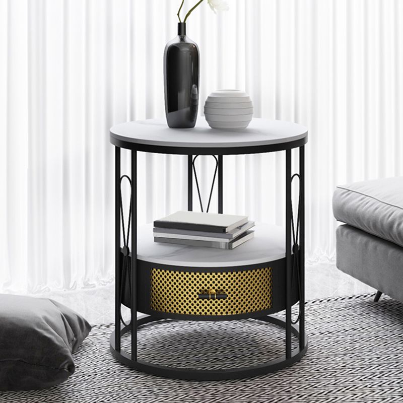 Modernistischer Metallrahmen 1-DRAWER RUND RUND LIVIS ROOM BEIDE