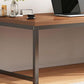 23.5 "W houten kantoor bureau modern schrijfbureau met h-vormige basis