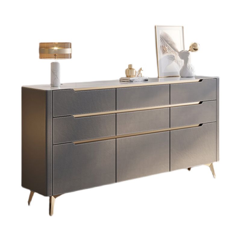Contemporary Sideboard Cabinet Stone Sideboard Table with Drawers for Kitchen Clearhalo 'buffet_sideboard' 'Buffets & Sideboards' 'furn' 'furn_buffet_sideboard' 'Furniture' 'Kitchen & Dining Furniture' 1200x1200_9d35c072-023f-4d82-9b9f-36b375fc7cea