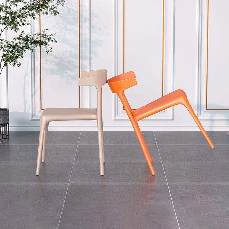Contemporary Stackable Chairs Dining Kitchen Armless Chair with Plastic Legs Clearhalo 'Dining Chairs' 'Dining Tables & Seating' 'dining_chair' 'furn' 'furn_dining_chair' 'Furniture' 'furniture_dining_chair' 'Kitchen & Dining Furniture' 1200x1200_9d366843-208f-4426-89de-578a549cfdc0