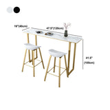 Nordic Style Rectangle Bar Counter Table Sintered Stone Dining Table for Kitchen Clearhalo 'Bar Furniture' 'Bar Tables' 'bar_tables' 'furn' 'furn_bar_tables' 'Furniture' 'furniture_bar_tables' 'Kitchen & Dining Furniture' 1200x1200_9d38dbcf-438d-4f9c-9de2-b71b0b677244